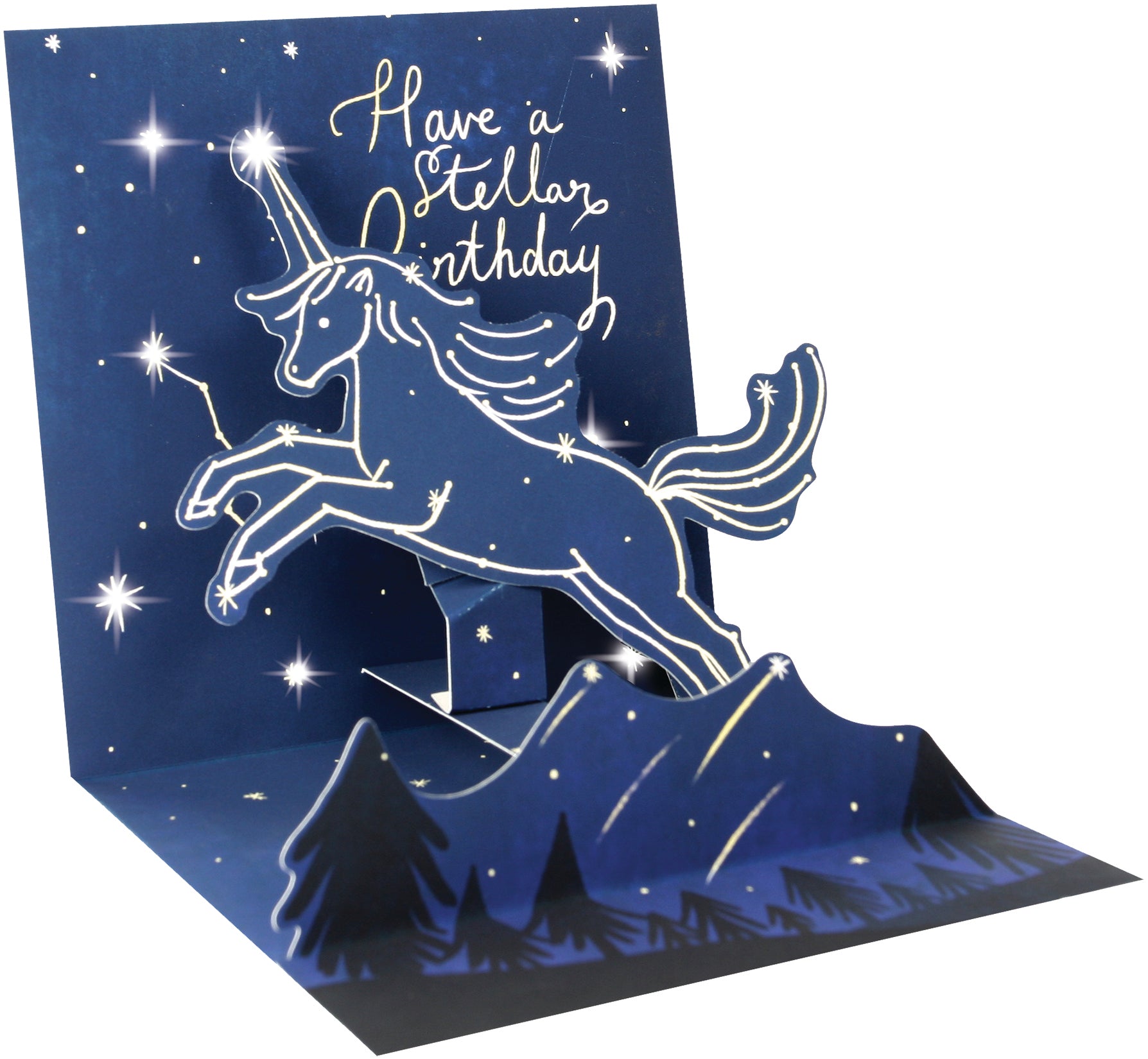 Lit Unicorn Constellation Pop-Up Card