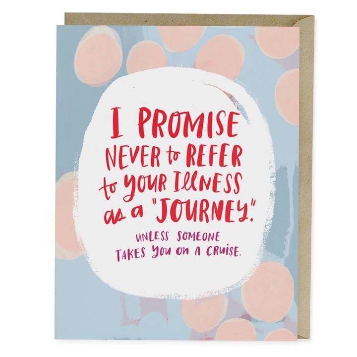 Illness Is Not A Journey Empathy Card - Heart of the Home PA