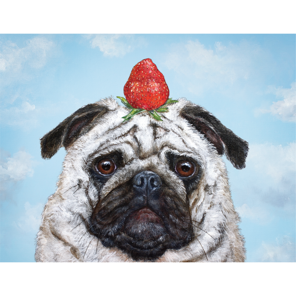 Strawberry Pug Card - Heart of the Home PA