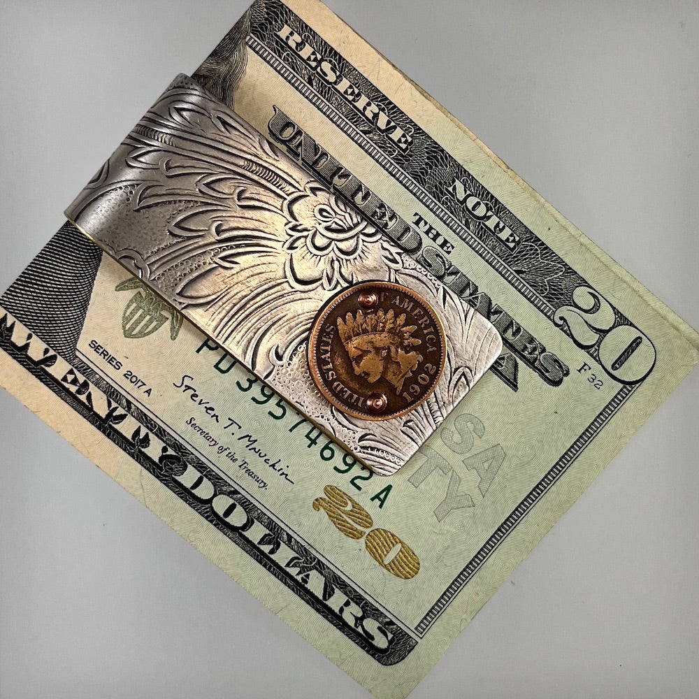 Indian Head Penny Moneyclip - Narrow - Heart of the Home PA