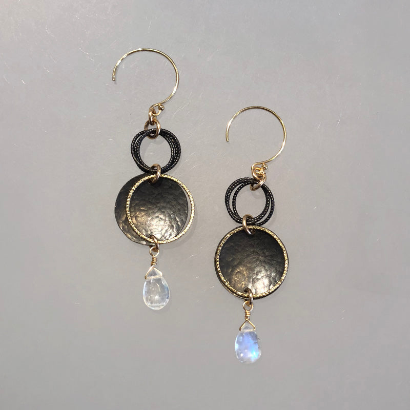 Ring and Dish Moonstone Earrings - Heart of the Home PA