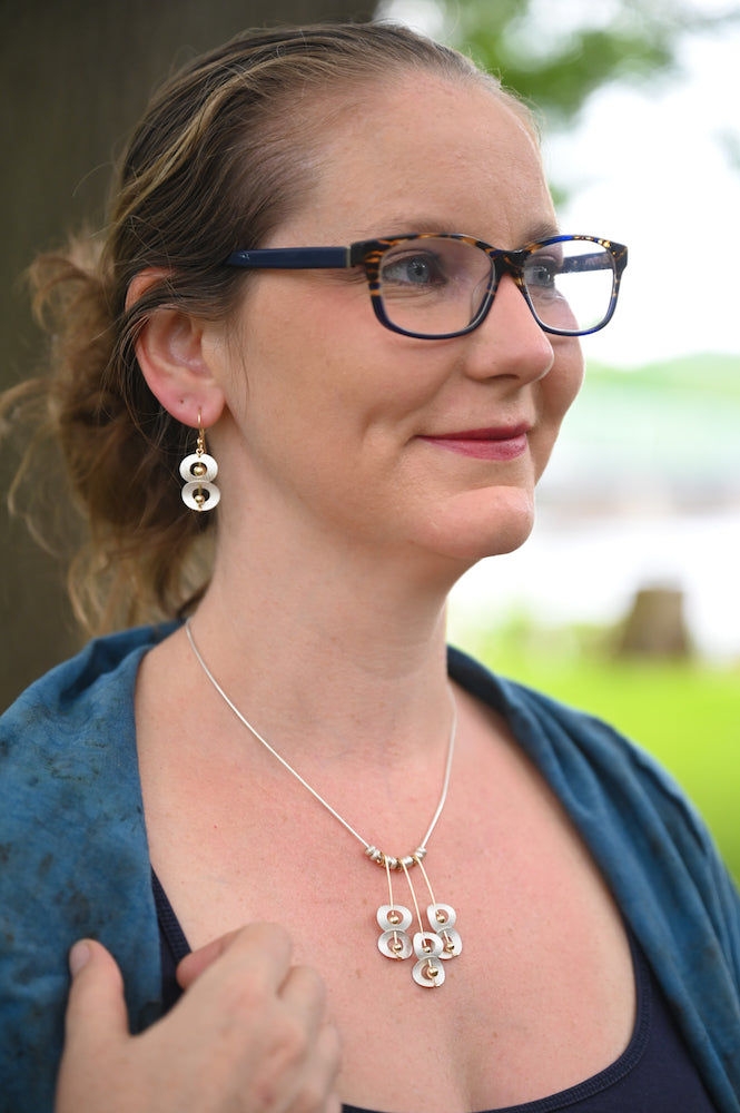 Triple Orbits Dangles Necklace - Heart of the Home PA