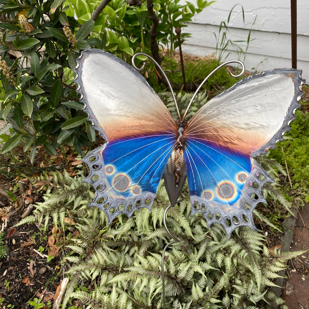 Small Lace Butterfly Garden Stake - Dotted Tails - Heart of the Home PA