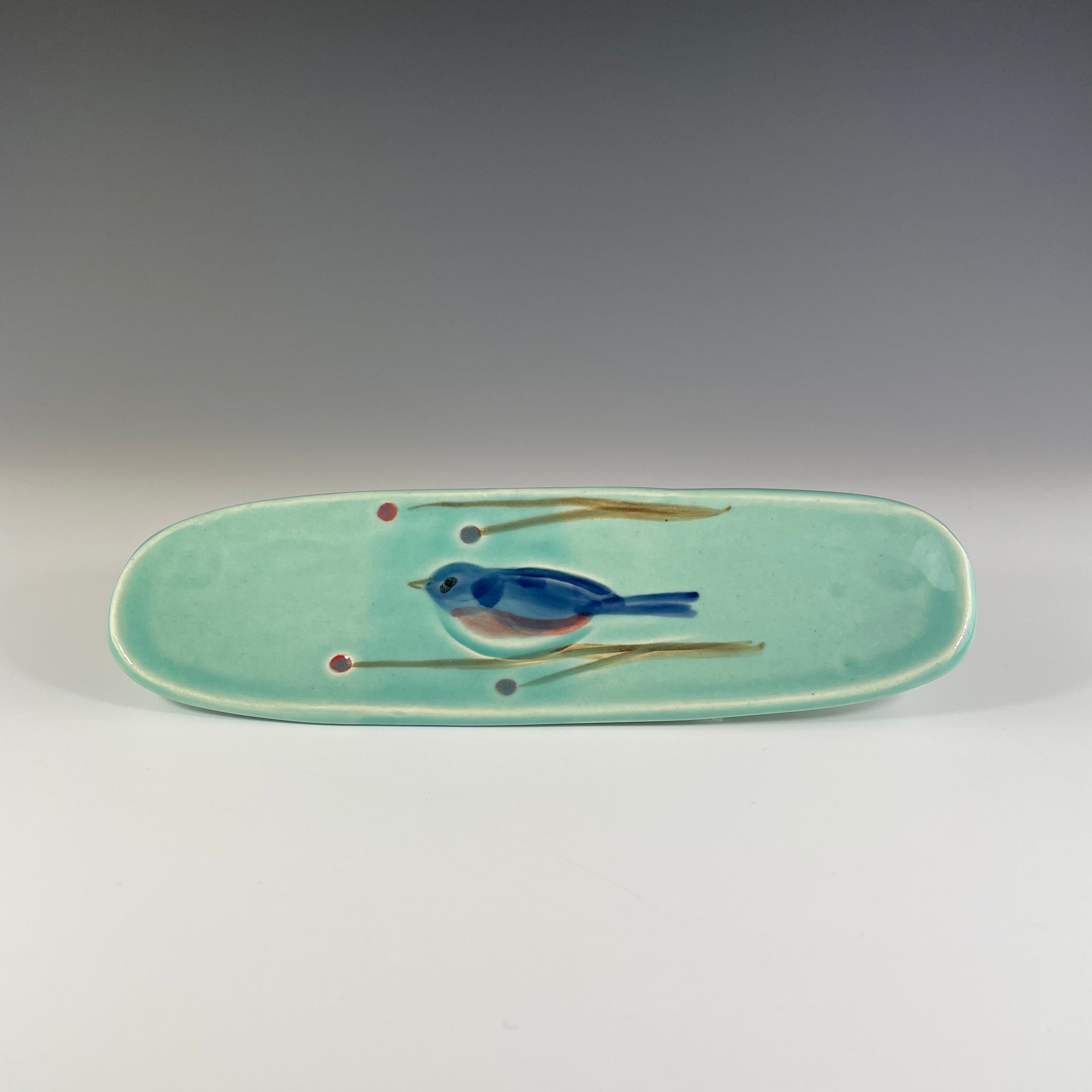 Bluebird Olive Server Turquoise - Heart of the Home PA