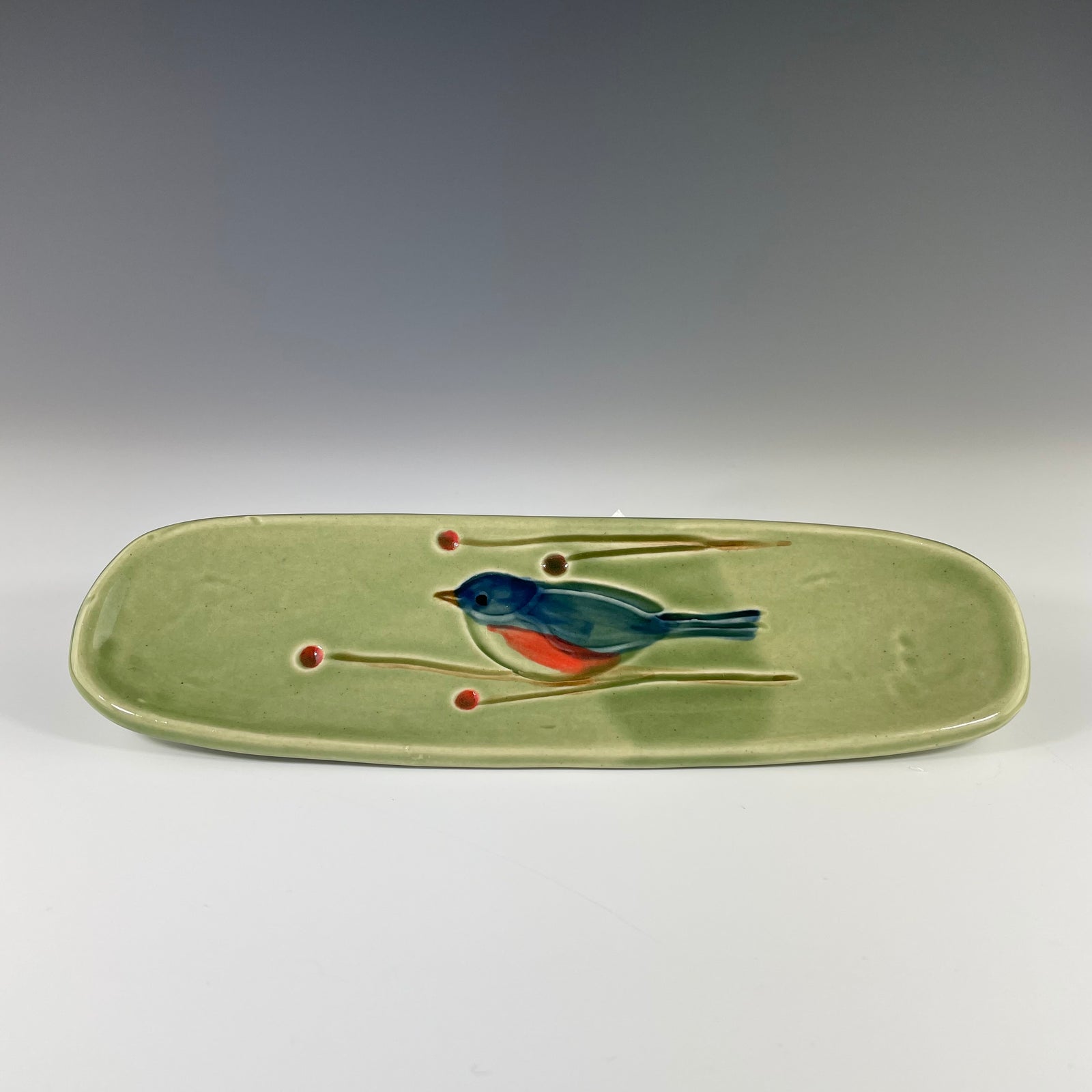 Bluebird Olive Server Green - Heart of the Home PA