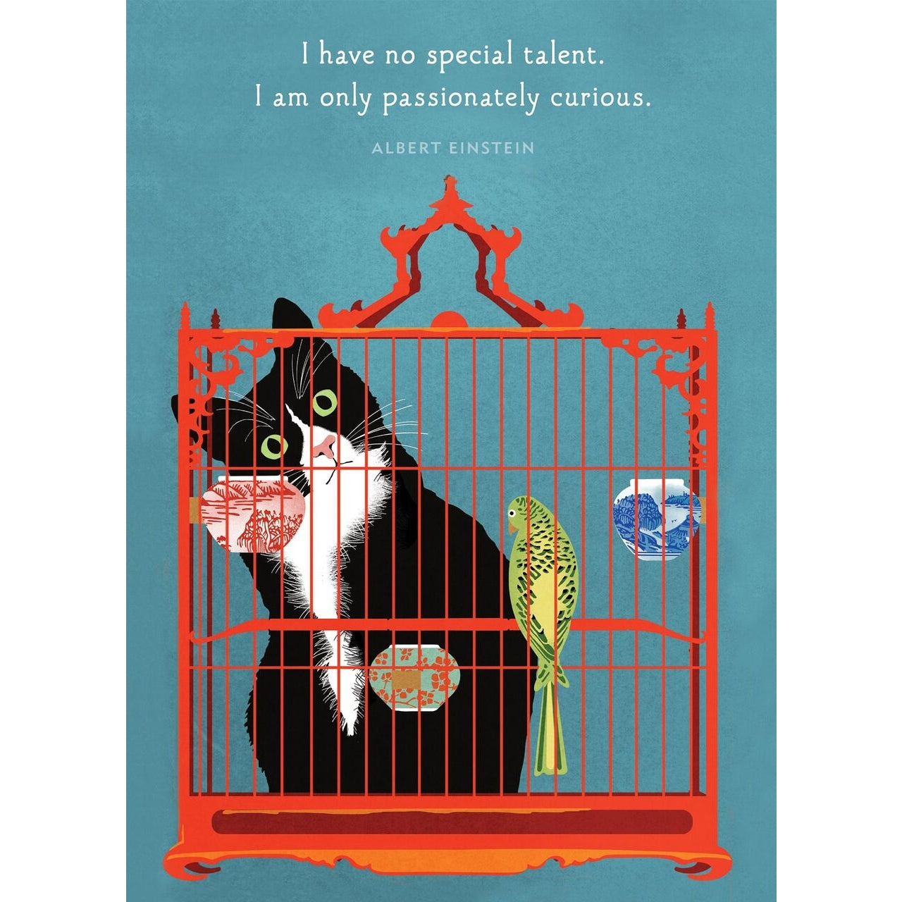 Birdcage Cat Birthday Card - Heart of the Home PA