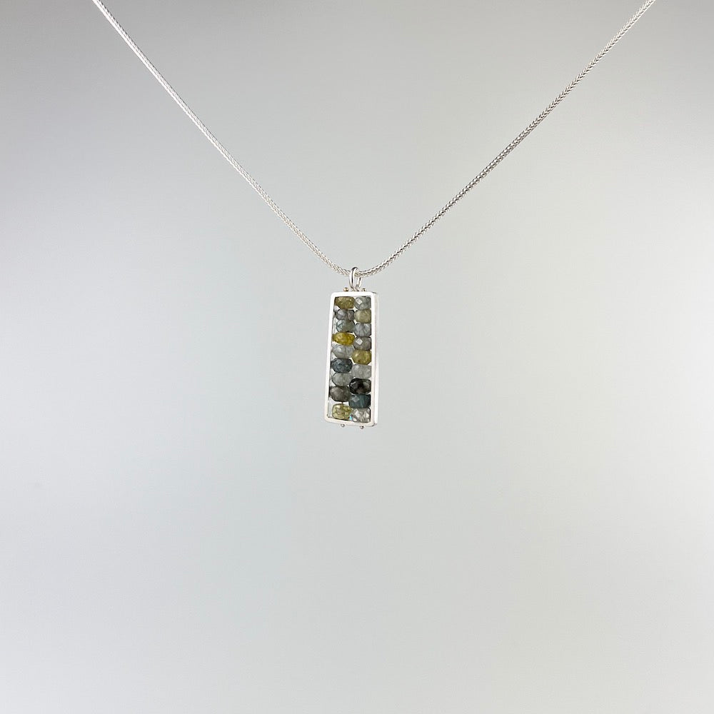 Vertical Moss Aqua Pendant - Heart of the Home PA