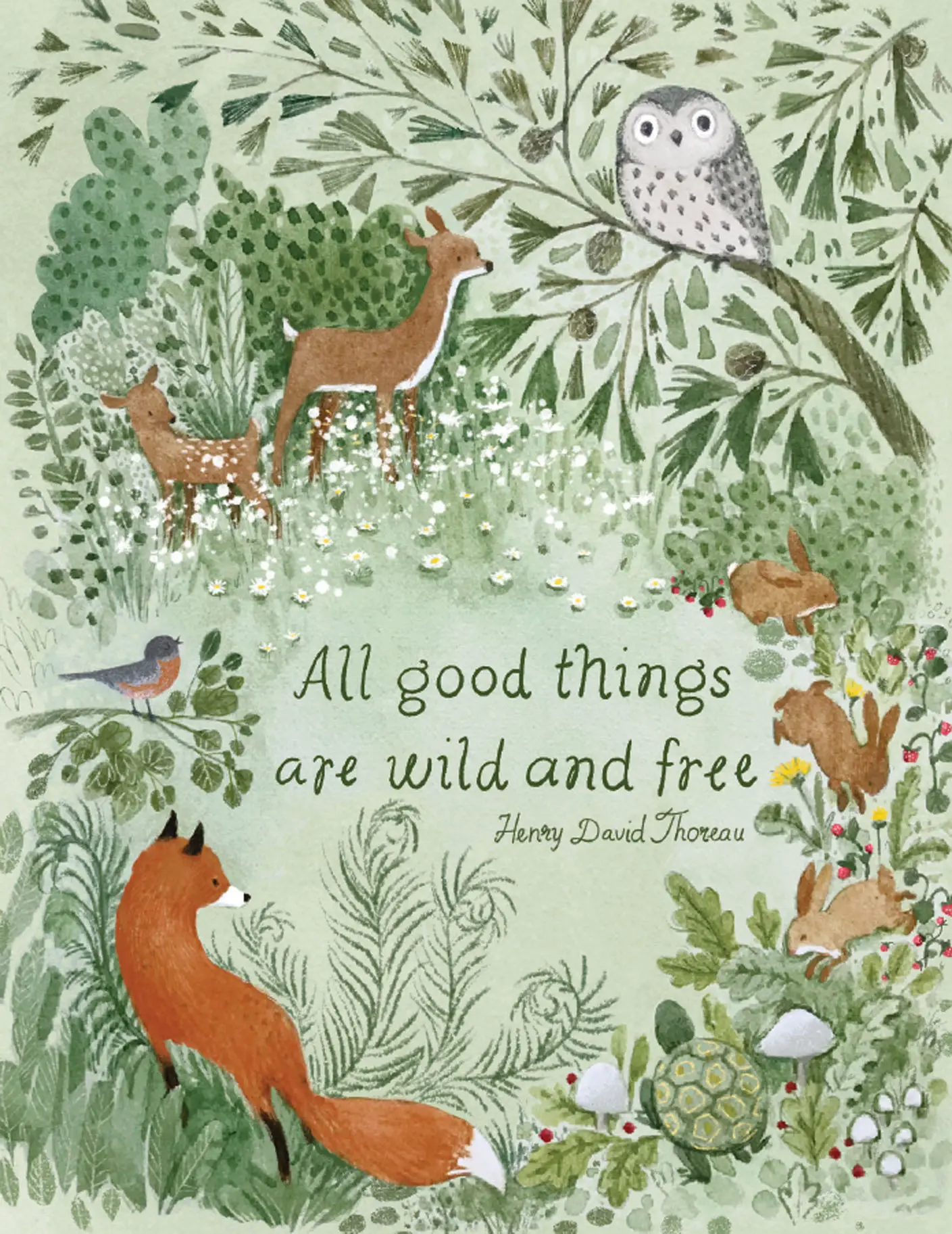 Wild &amp; Free Forest Birthday Card - Heart of the Home PA