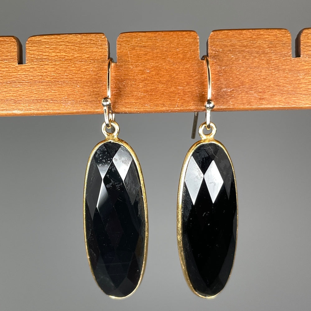 Black Onyx Oval Earrings - Heart of the Home PA