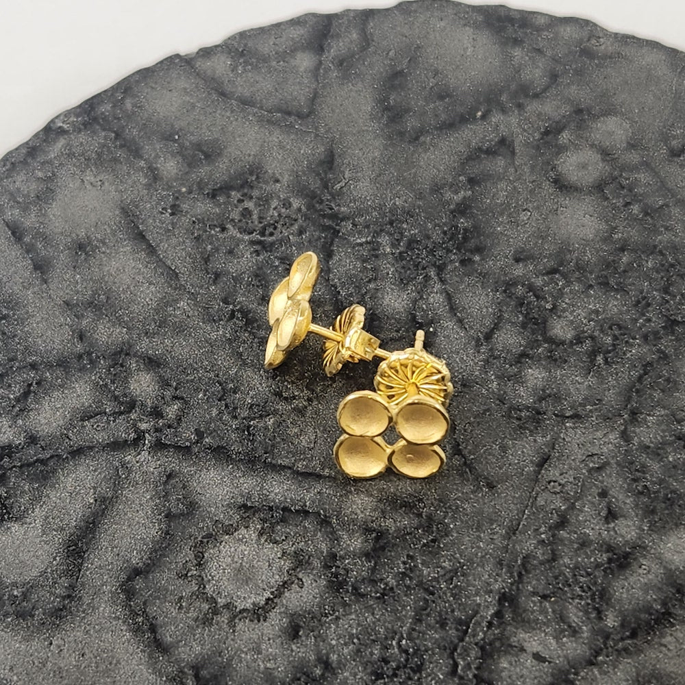 Clover Pod Gold Vermeil Earrings - Heart of the Home PA