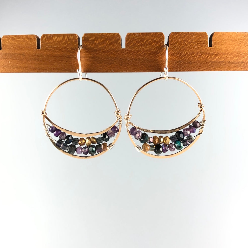 Purple Mosaic Earrings - Heart of the Home PA