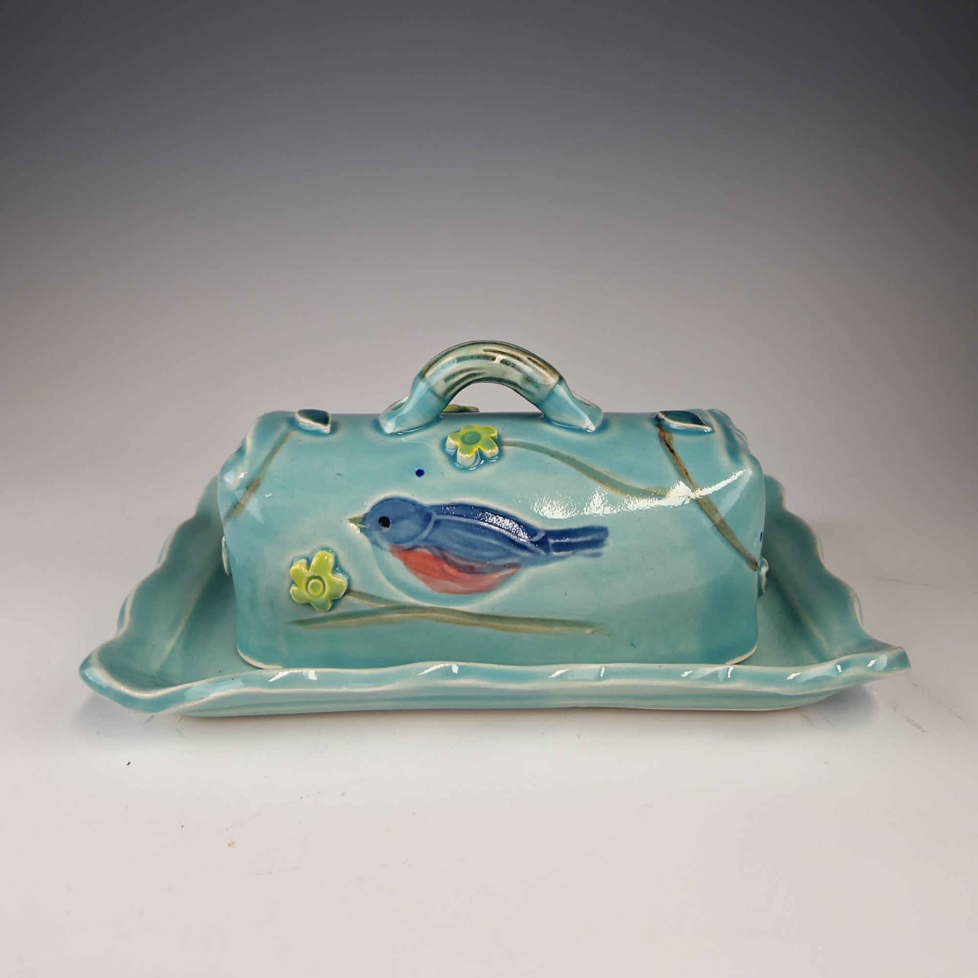 Vicki Gill - Ceramic Sponge Holder (Green) - Grovewood Gallery