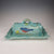 Bluebird Butter Dish Turquoise with Yellow Flowers - Heart of the Home PA