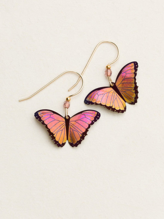 Bella Butterfly Earrings in Living Coral - Heart of the Home PA