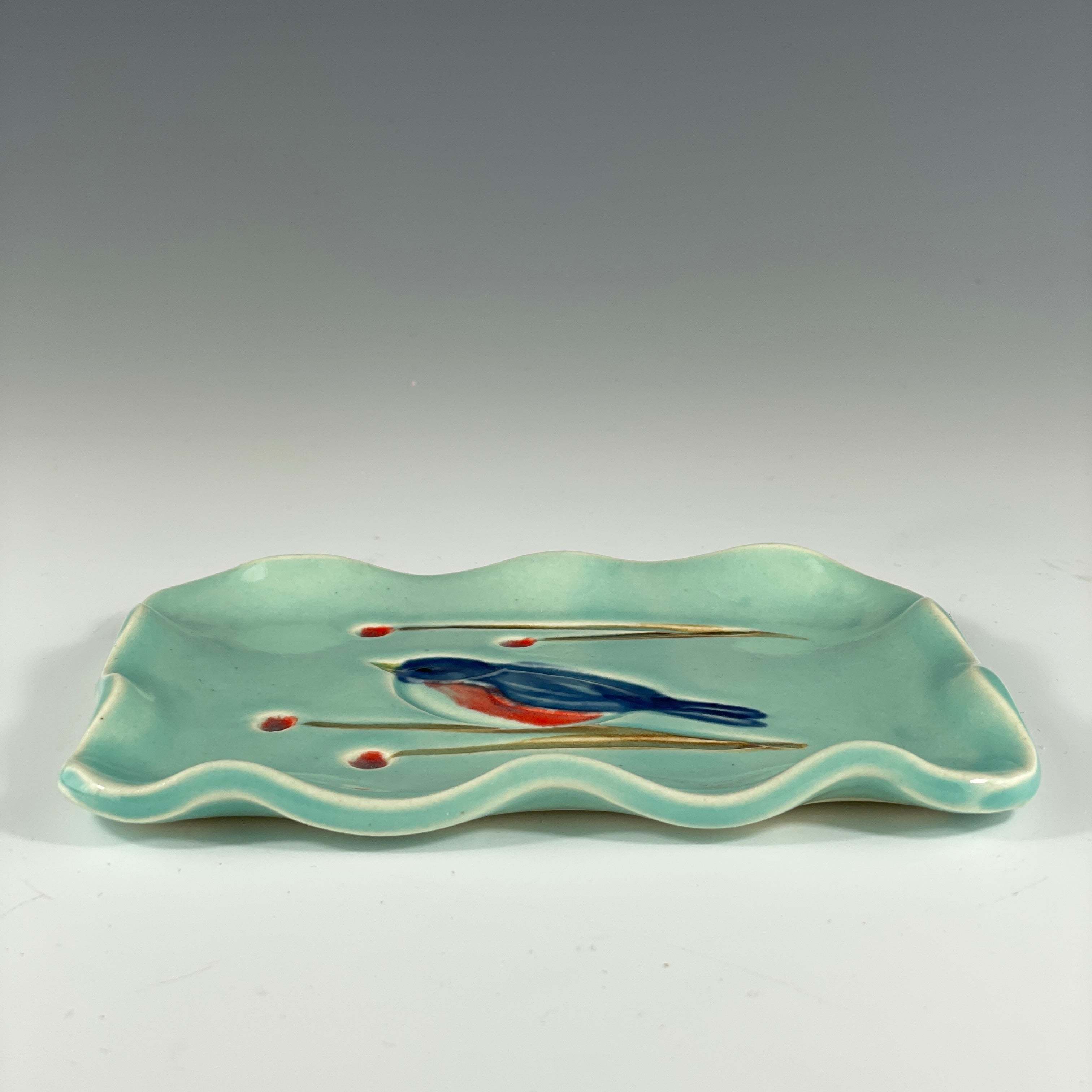 Wavy Bluebird Soap Dish - Heart of the Home PA