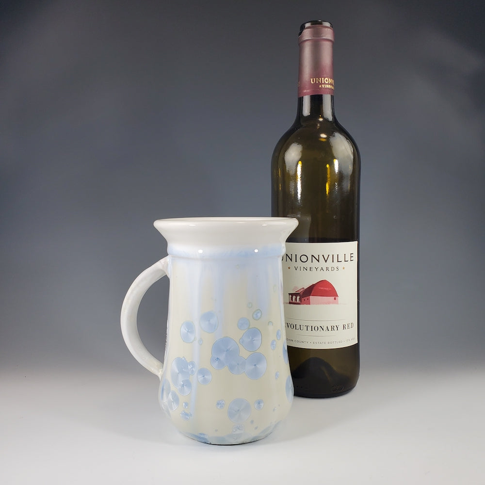 Mug in Ivory White with Blue Glaze - Heart of the Home PA