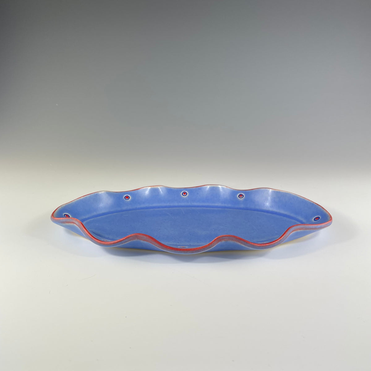 Oval Serving Tray in Blue - Heart of the Home PA