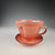 Button Tea Cup and Saucer Set in Flamingo - Heart of the Home PA
