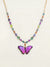 Bella Butterfly Beaded Necklace in Ultra Violet - Heart of the Home PA