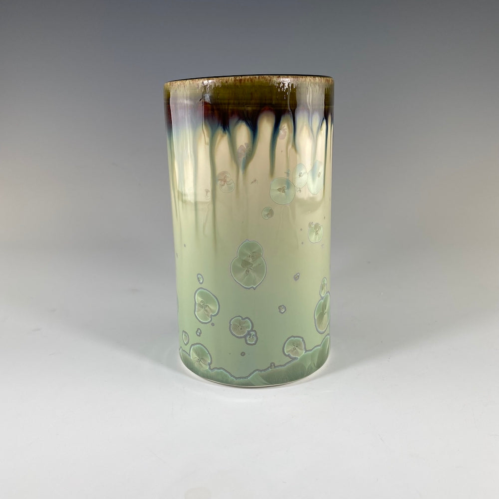 Tumbler in Patina Dark Olive Glaze - Heart of the Home PA