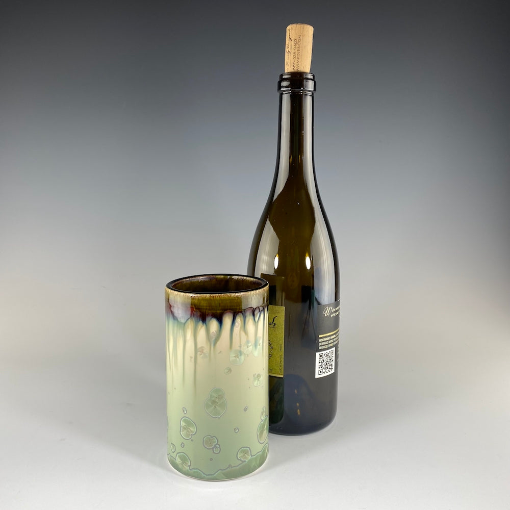 Tumbler in Patina Dark Olive Glaze - Heart of the Home PA