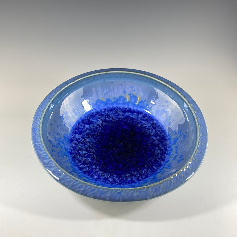 Small Textured-Rim Platter in Sky Blue - Heart of the Home PA