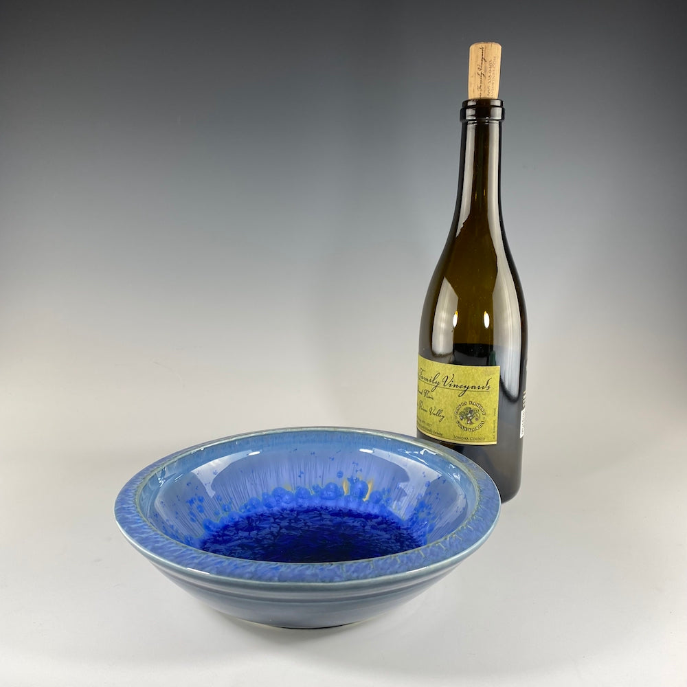Small Textured-Rim Platter in Sky Blue - Heart of the Home PA