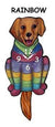 Rainbow Wagging Dog Clock - Heart of the Home PA